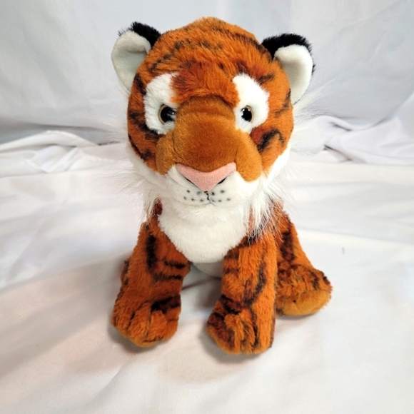 Wild Republic Realistic Sitting Tiger Plush Toy Stuffed Animal - Picture 1 of 8